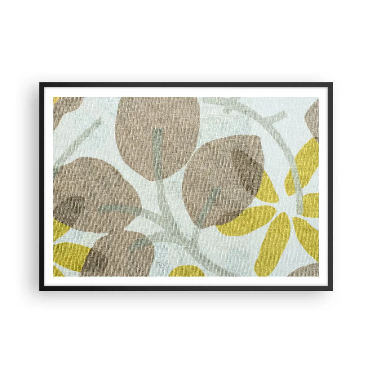 Pôster com moldura preta - Composição a pleno sol - 100x70 cm