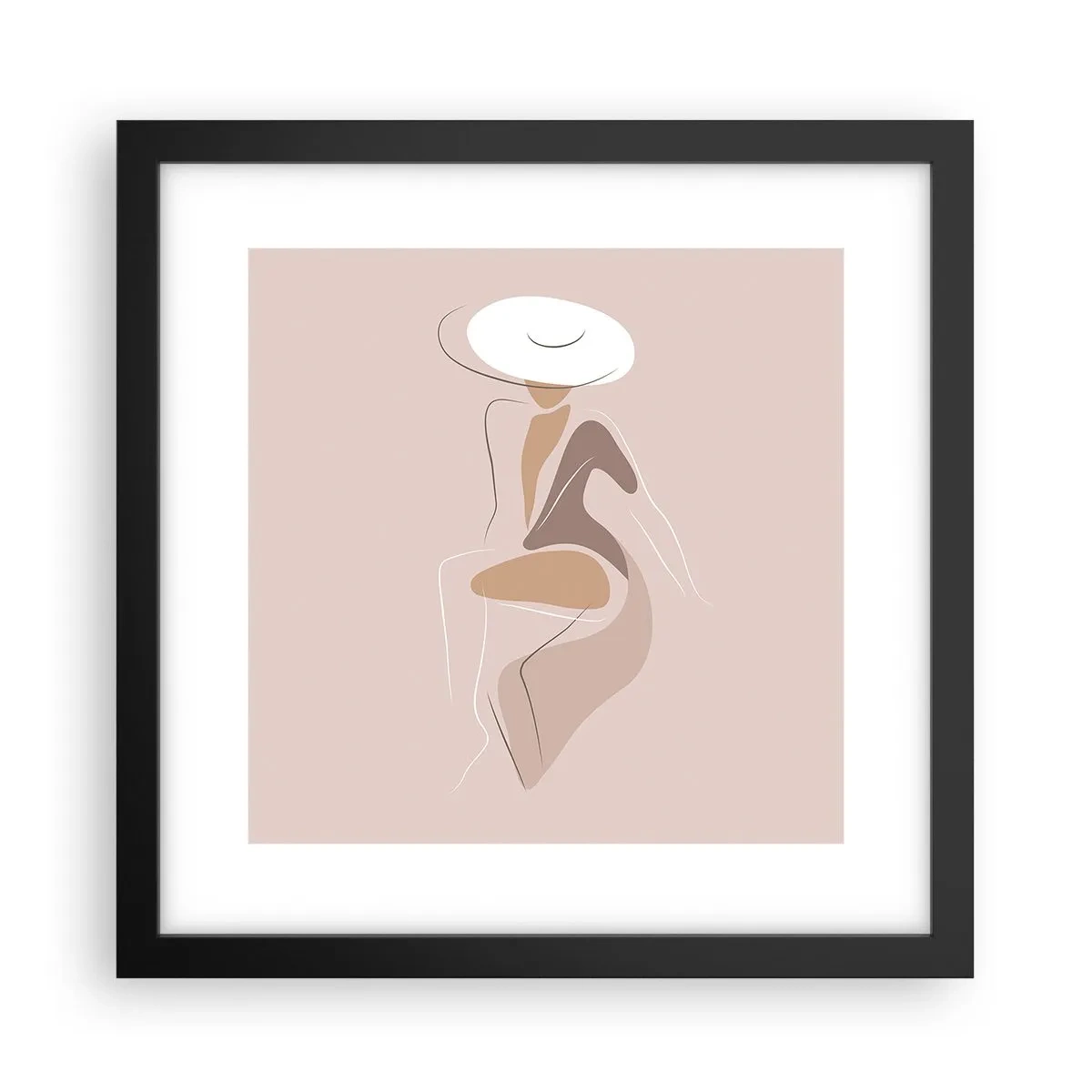 Pôster com moldura preta - Ser uma dama - 30x30 cm