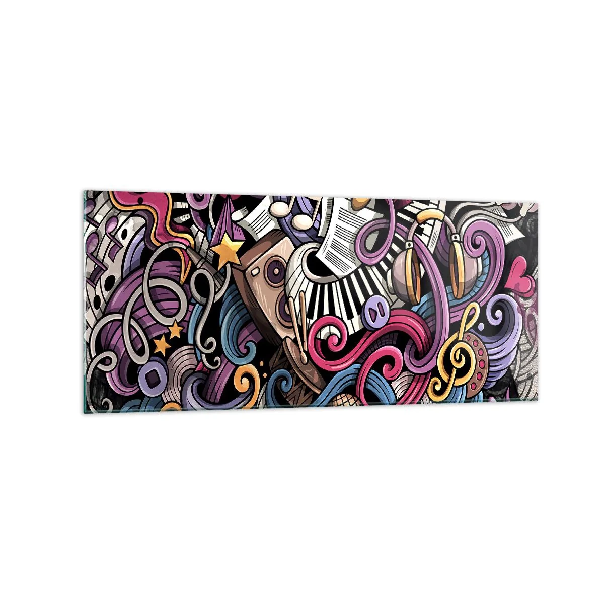 Quadro em vidro - Melodia complicada - 120x50 cm