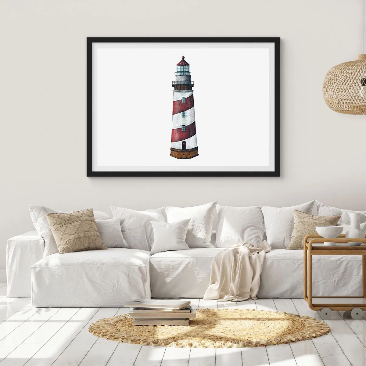 Pôster com moldura preta - Sempre em guarda - 70x50 cm