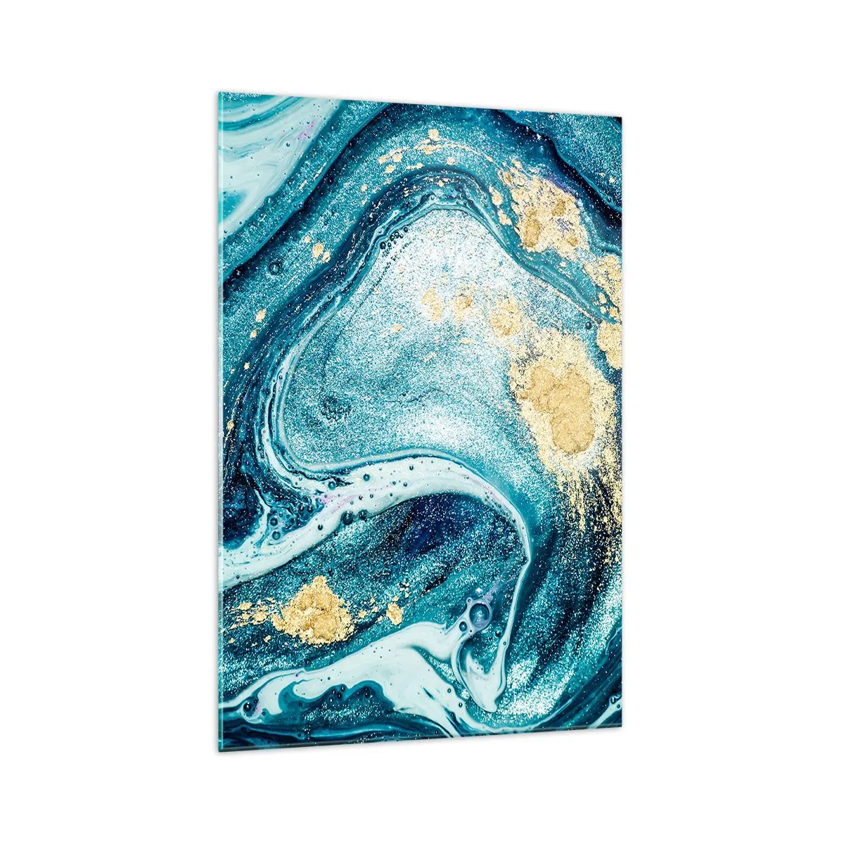 Quadro em vidro - Redemoinho azul - 70x100 cm