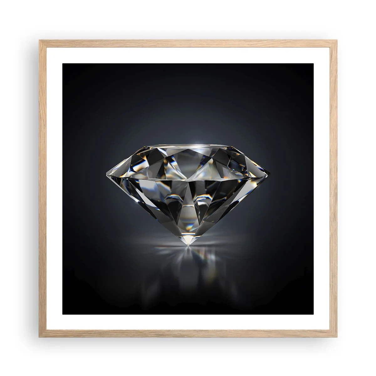 Pôster com moldura de carvalho claro - Best girls friend - 60x60 cm