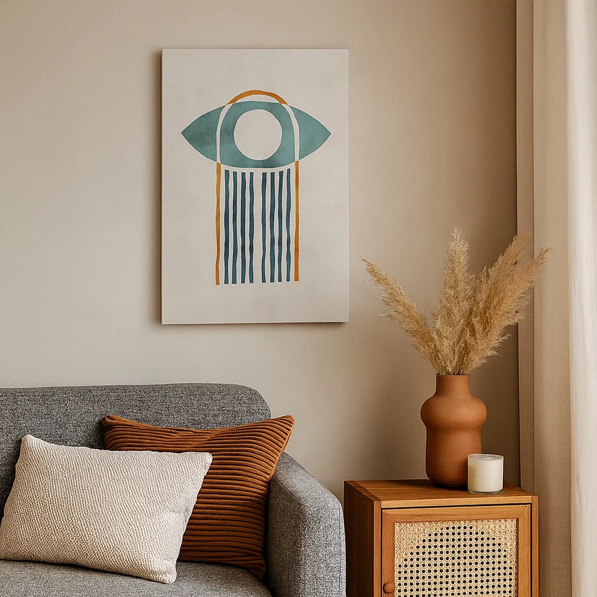 Quadro em tela - Sinais e rituais - 50x70 cm