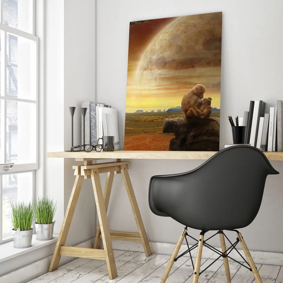 Quadro em vidro - O amor é o mesmo em todos os lugares - 50x70 cm