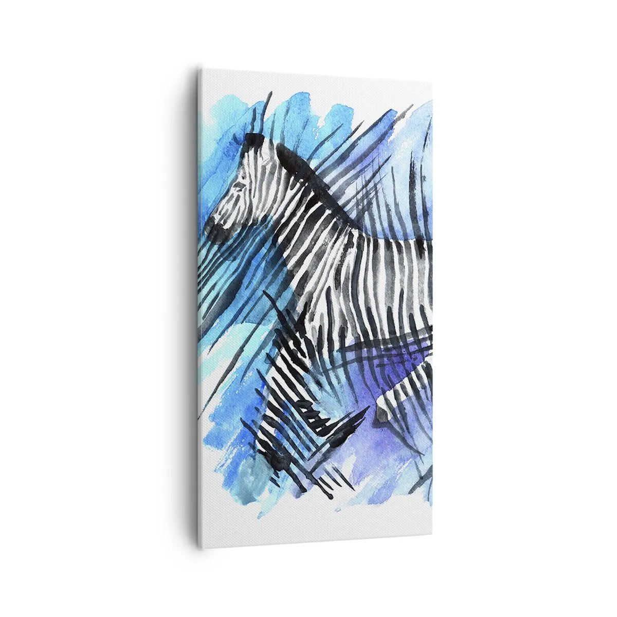 Quadro em tela - Escondida sob as listras - 55x100 cm