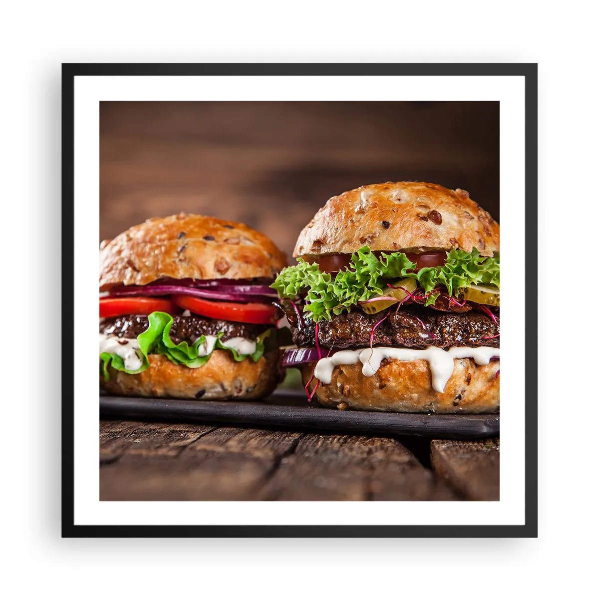 Pôster com moldura preta - Sonho americano - 60x60 cm