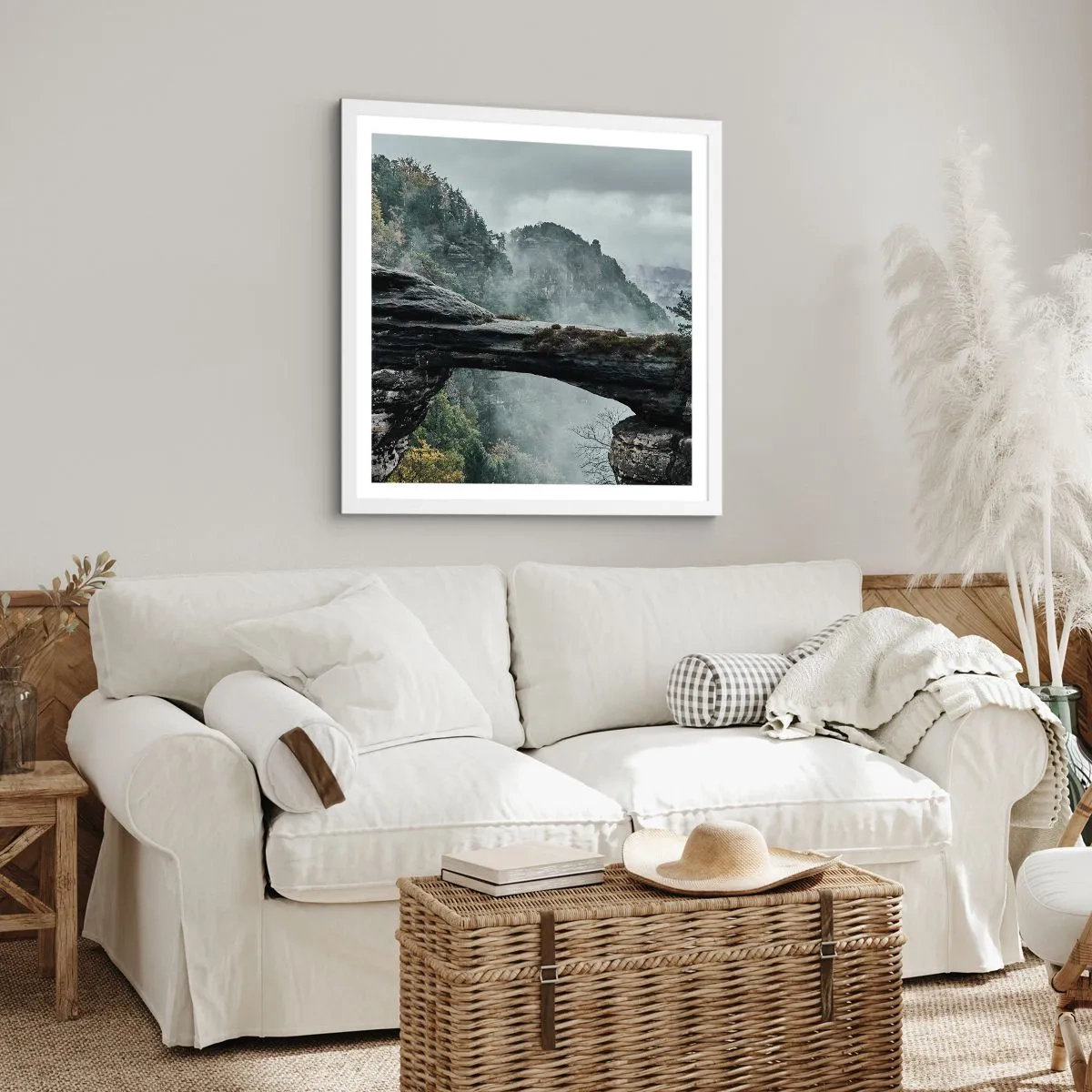 Pôster em moldura branca - A aventura está prestes a começar - 40x40 cm