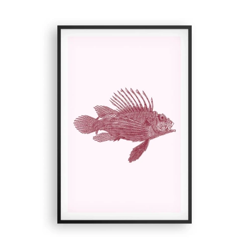 Pôster com moldura preta - Um habitante de águas exóticas - 61x91 cm