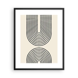 Pôster com moldura preta - Em um momento... - 40x50 cm