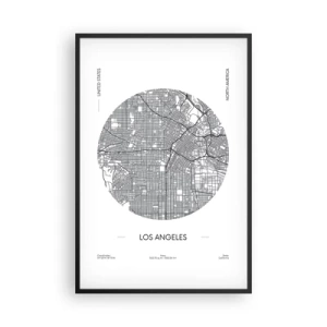 Pôster com moldura preta - Anatomia de Los Angeles - 61x91 cm