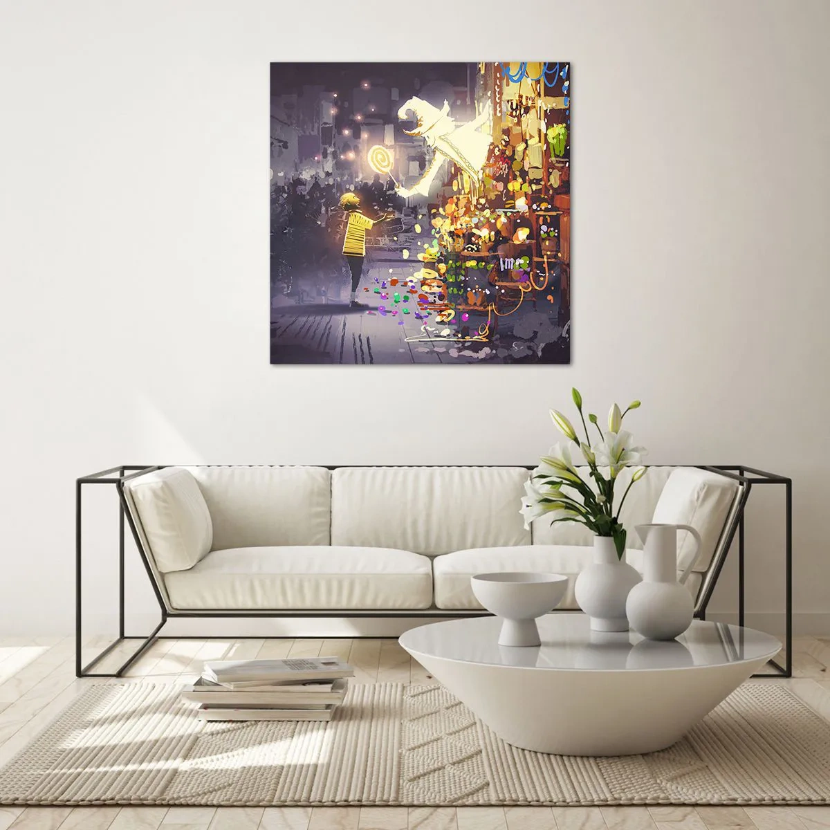 Quadro em vidro - Os feitiços existem - 60x60 cm