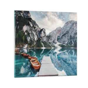 Quadro em vidro - Vamos mostrar-lhe a beleza - 70x70 cm