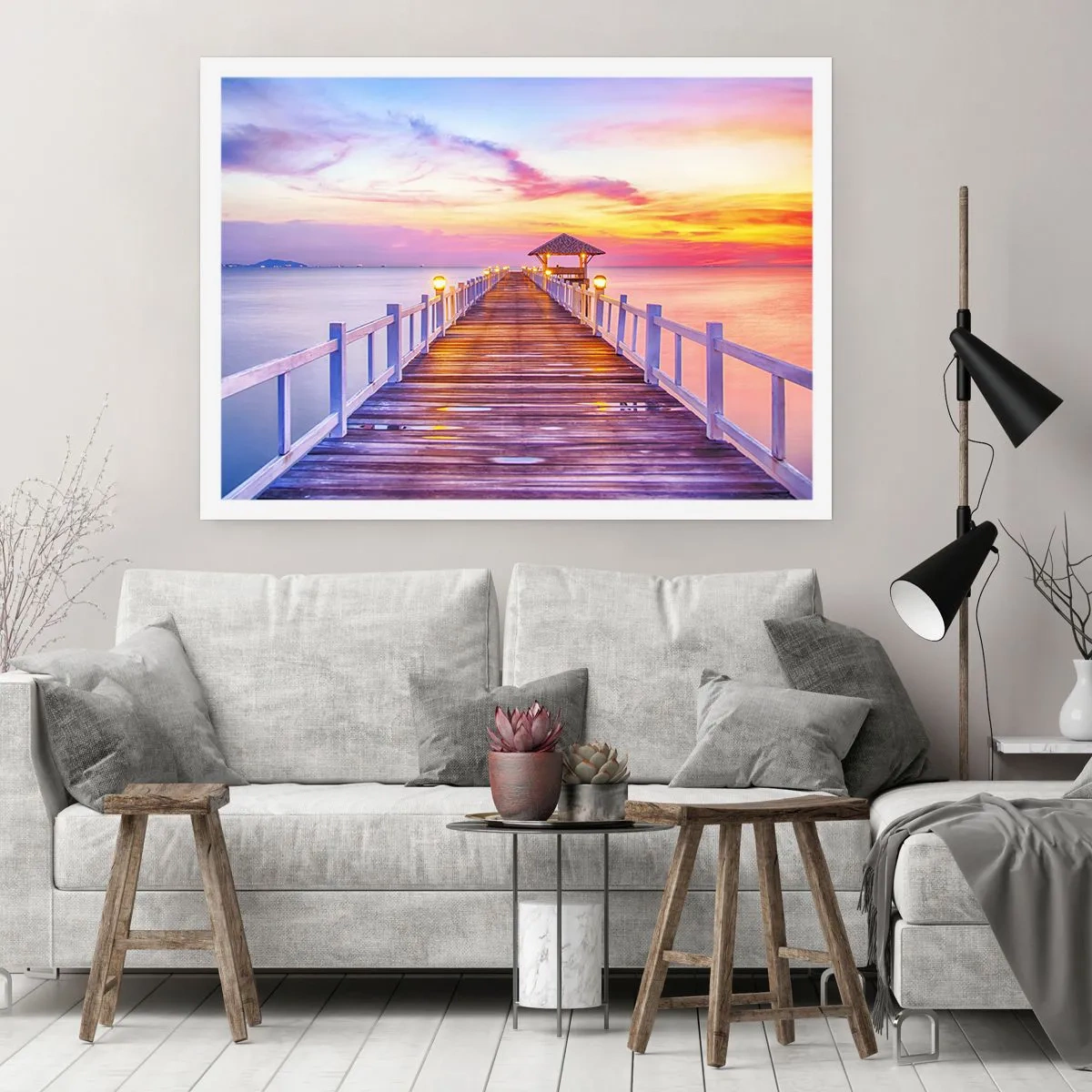 Pôster - O silêncio lilás-dourado da noite - 40x30 cm