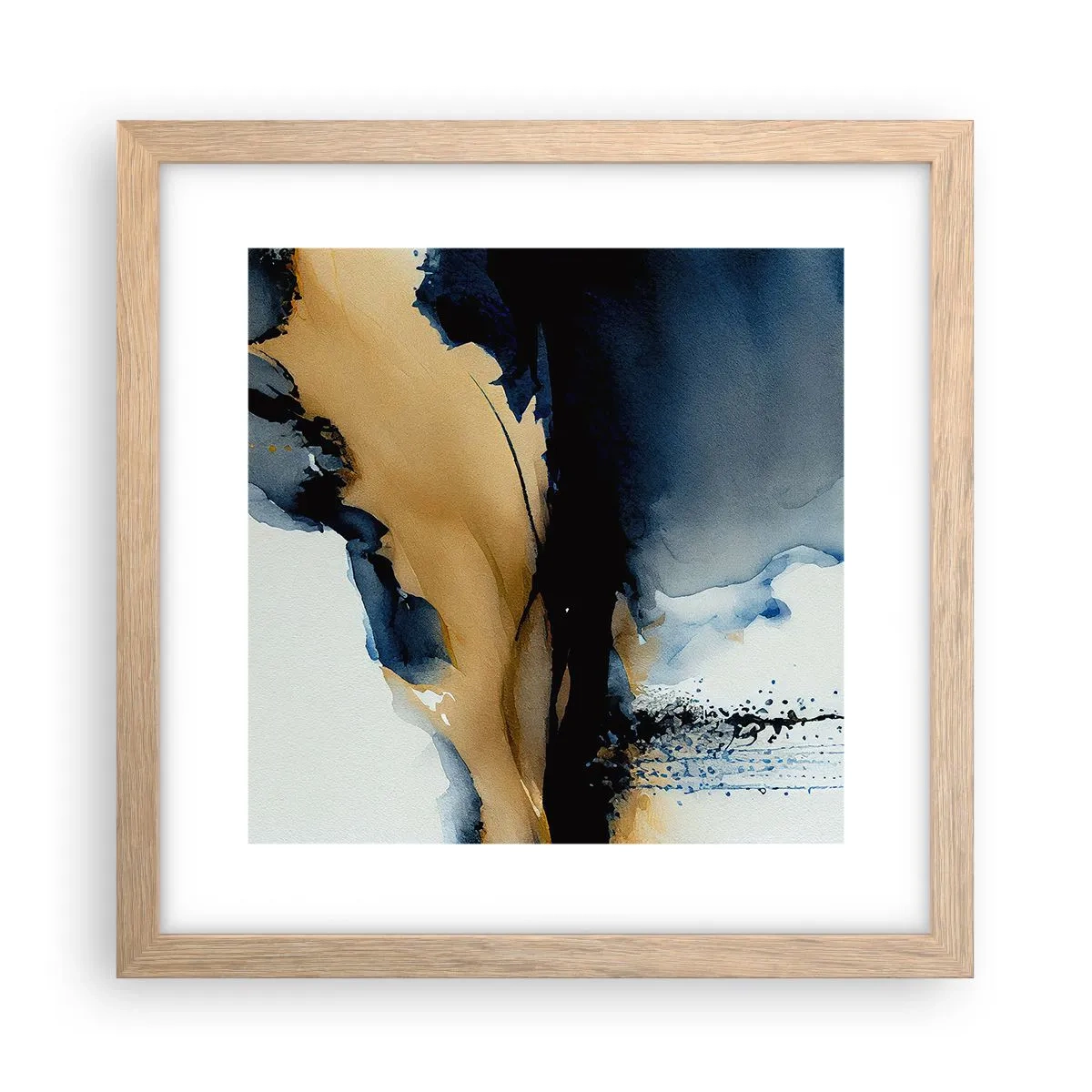 Pôster com moldura de carvalho claro - Atrás da cortina - 30x30 cm