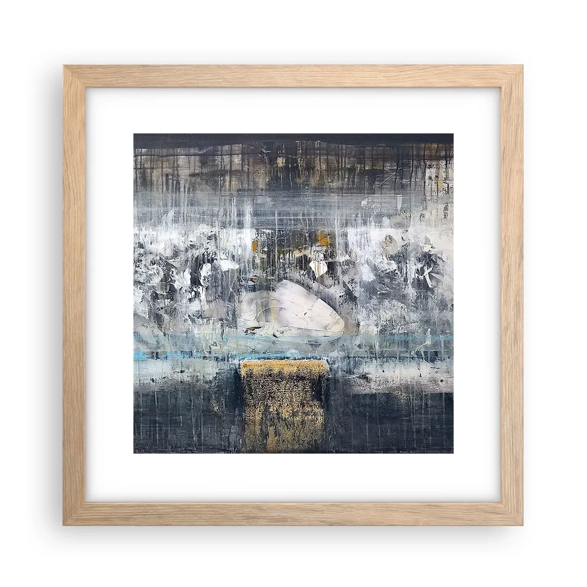 Pôster com moldura de carvalho claro - Pelo gelo ou pelo torrão de terra - 30x30 cm