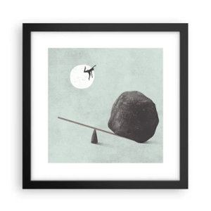 Pôster com moldura preta - Um sonho tornado realidade - 30x30 cm