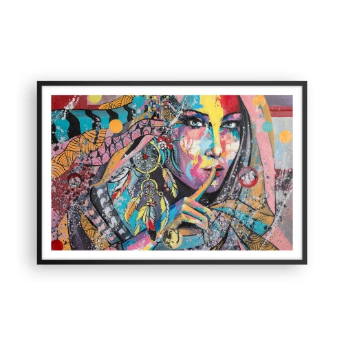 Pôster com moldura preta - Fique em silêncio até compreender - 91x61 cm