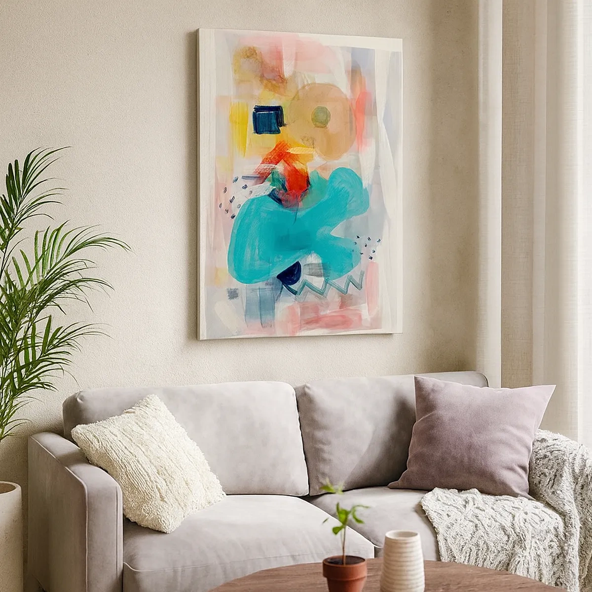 Quadro em tela - Jogo colorido - 50x70 cm