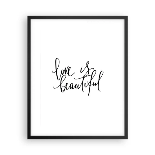 Pôster com moldura preta - Leia e repita - 40x50 cm