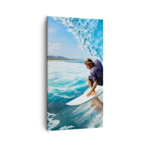 Quadro em tela - Dançando com as ondas - 55x100 cm