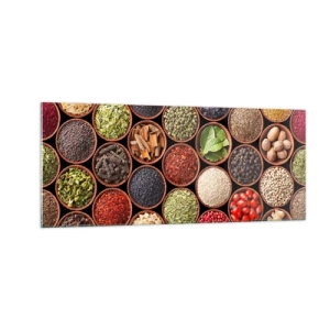 Quadro em vidro - Todos os sabores do mundo - 100x40 cm