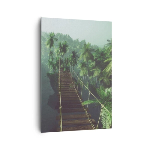 Quadro em tela - Sobre o verde fervente - 70x100 cm