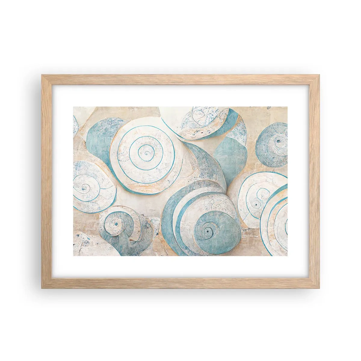 Pôster com moldura de carvalho claro - O que há dentro da casca? - 40x30 cm