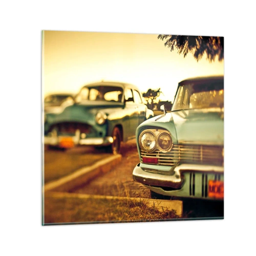 Quadro em vidro - Vamos esperar para ver - 40x40 cm