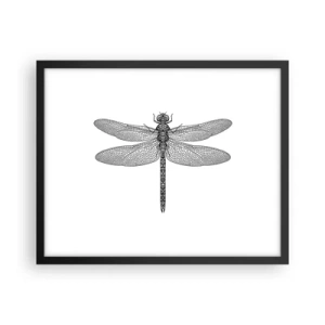 Pôster com moldura preta - Precisão da natureza - 50x40 cm