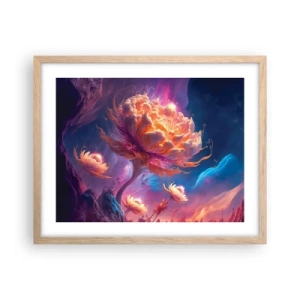 Pôster com moldura de carvalho claro - Outro mundo - 50x40 cm