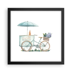 Pôster com moldura preta - Doce lembrança do verão - 30x30 cm