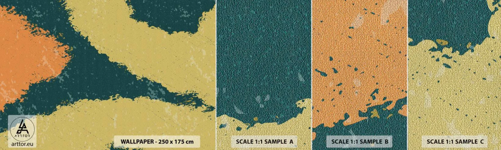 Amostra de papel de parede Premium Canvas - Abstração – movimento lento - Abstração, Pedaço, Idoso - 100x30 cm