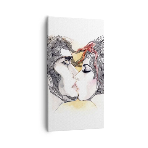 Quadro em tela - O mundo não existe - 55x100 cm