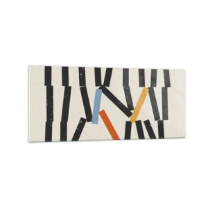 Quadro em vidro - Dominó – composição - 120x50 cm