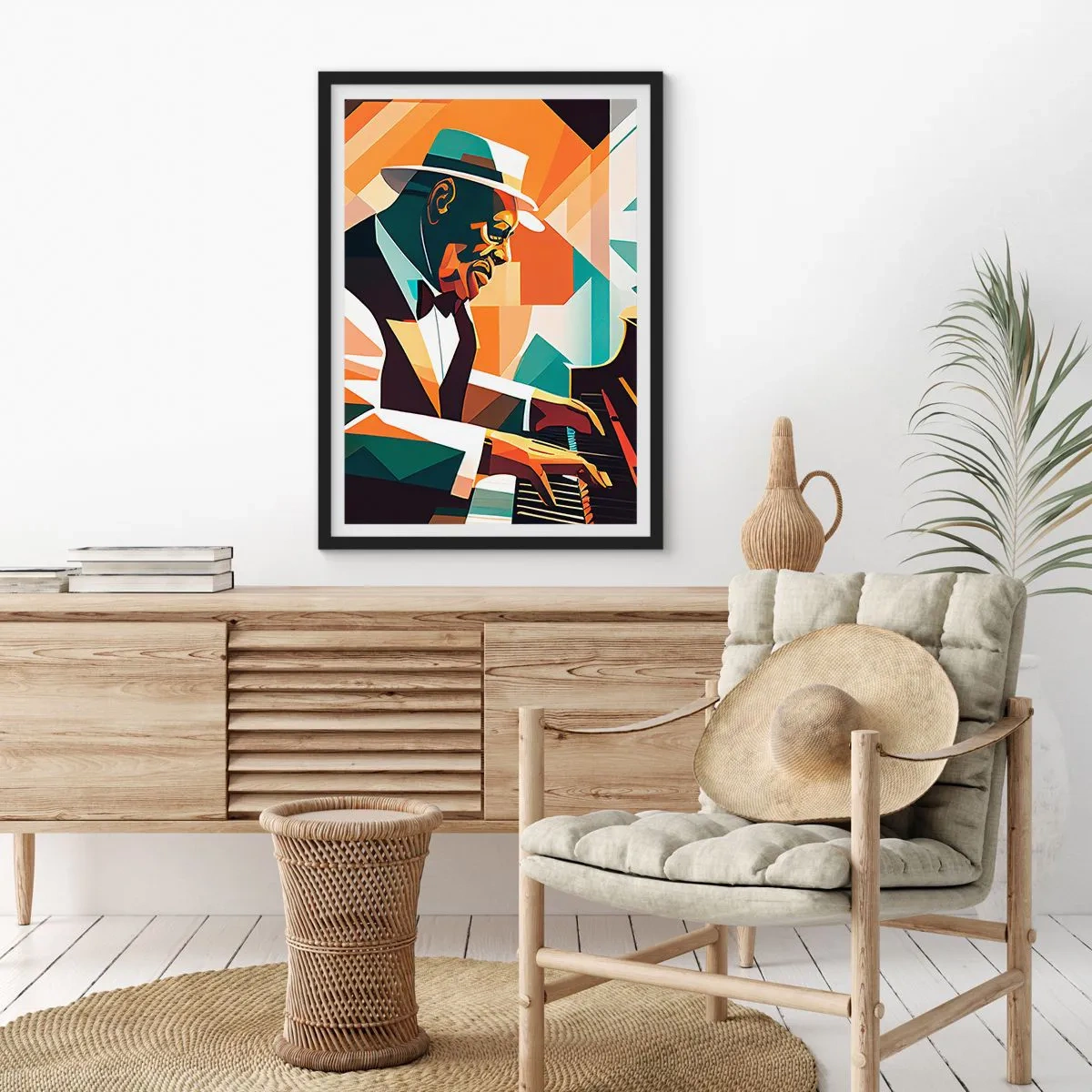 Pôster com moldura preta - Todo aquele jazz - 61x91 cm