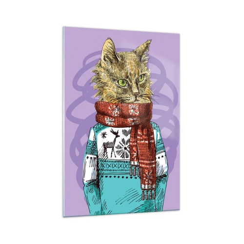 Quadro em vidro - Gato não só de botas - 70x100 cm