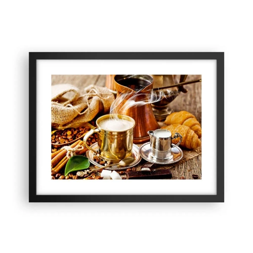 Pôster com moldura preta - Bons dias! - 40x30 cm