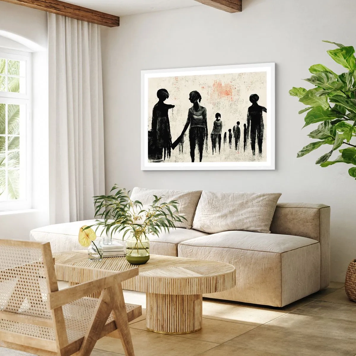 Pôster em moldura branca - Contra a solidão - 40x30 cm