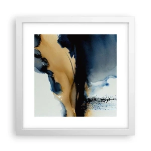 Pôster em moldura branca - Atrás da cortina - 30x30 cm