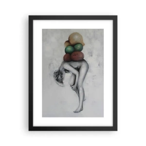 Pôster com moldura preta - O fardo da vida - 30x40 cm