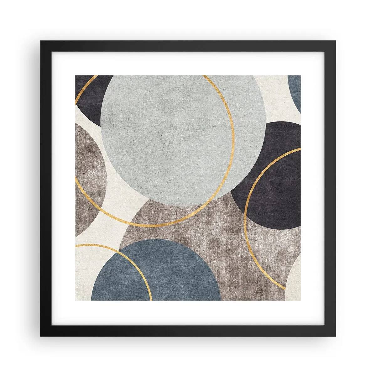 Pôster com moldura preta - Roda por roda - 40x40 cm