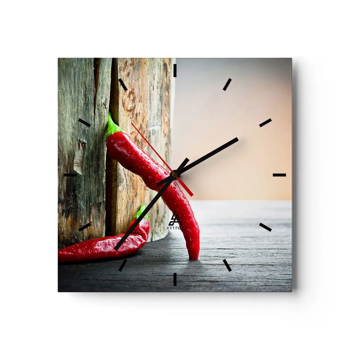 Relógio de parede - Relógio em vidro - Red hot chili peppers - 30x30 cm
