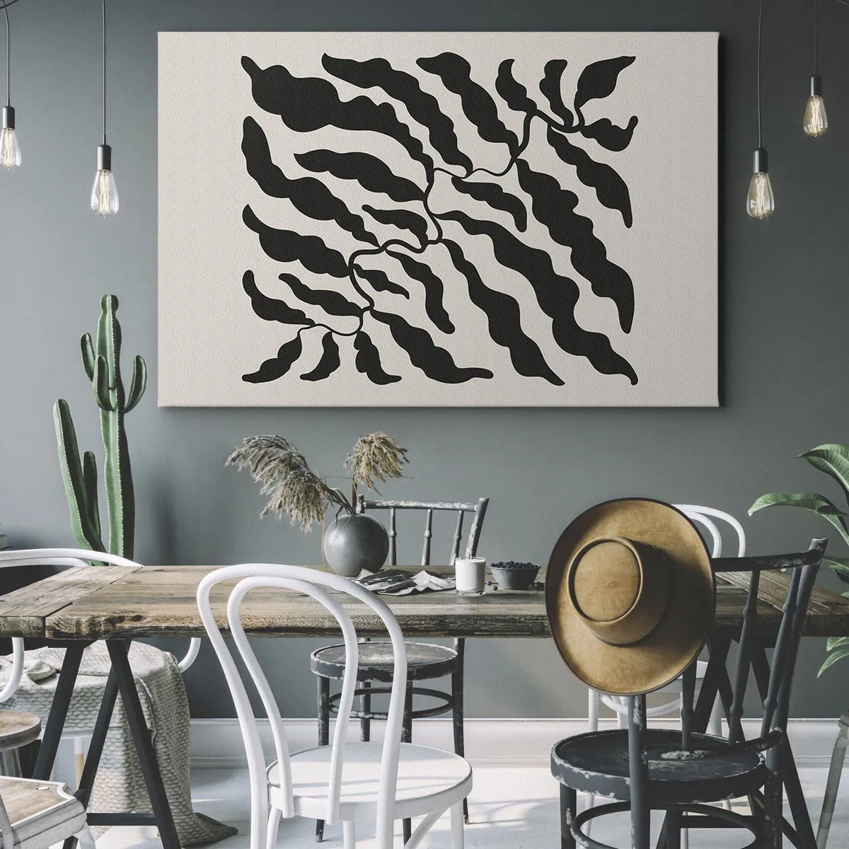 Quadro em tela - A natureza da praça - 70x50 cm
