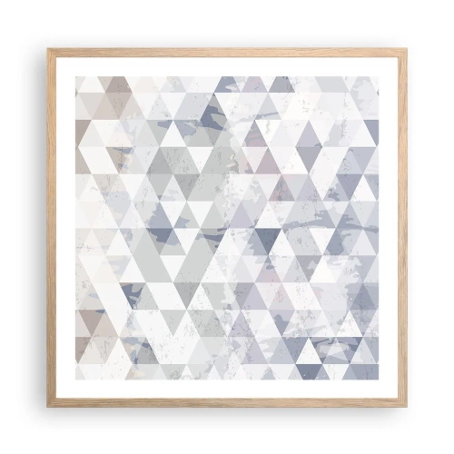 Pôster com moldura de carvalho claro - Em ritmo para três - 60x60 cm