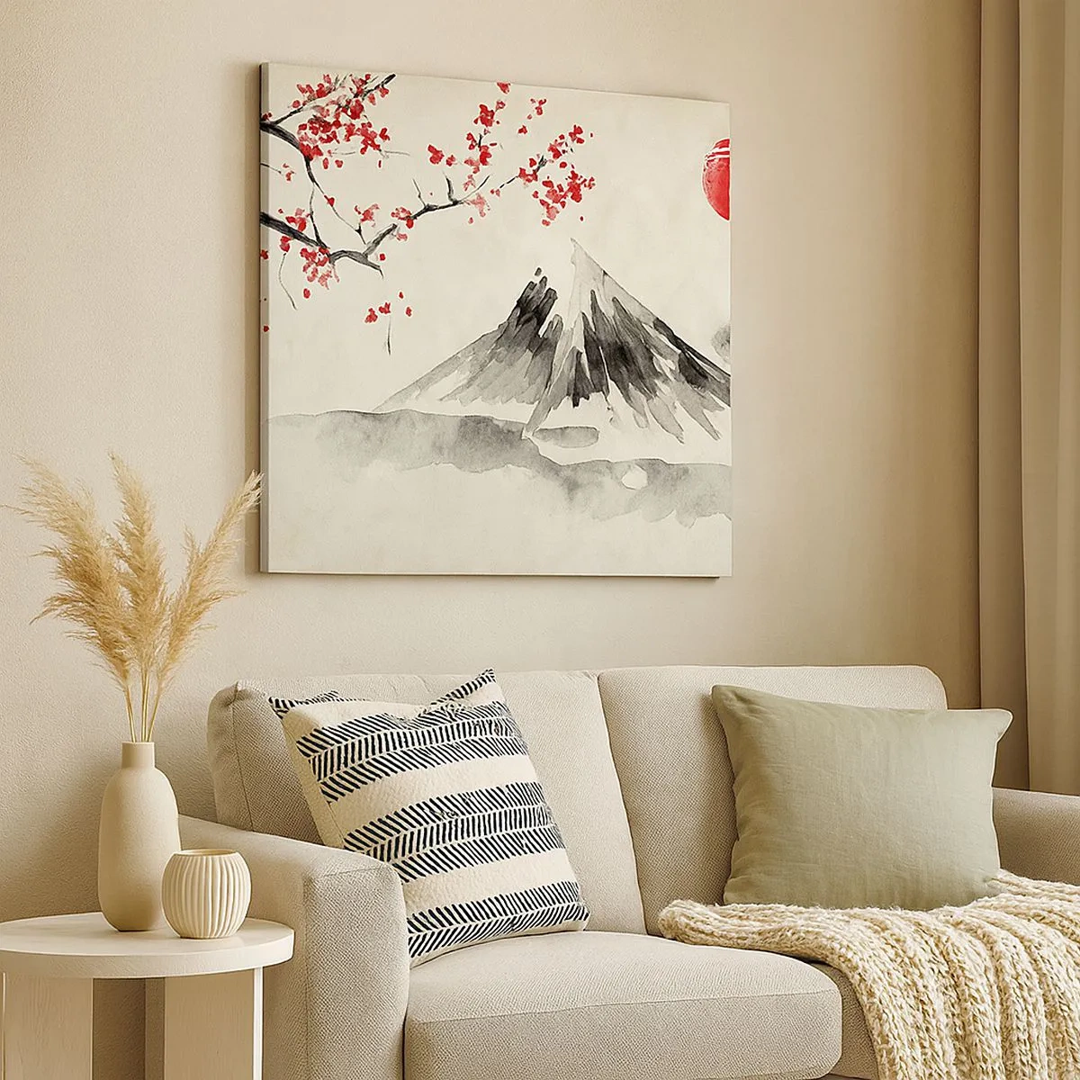 Quadro em tela - Ame o Japão - 30x30 cm