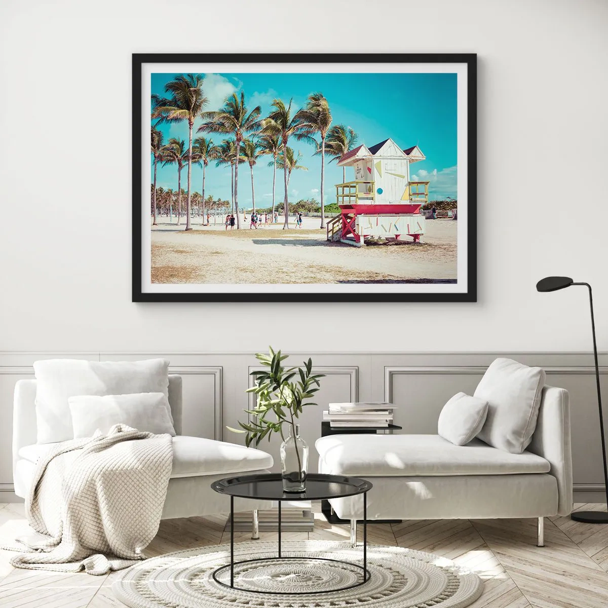 Pôster com moldura preta - Um belo dia pela frente - 100x70 cm