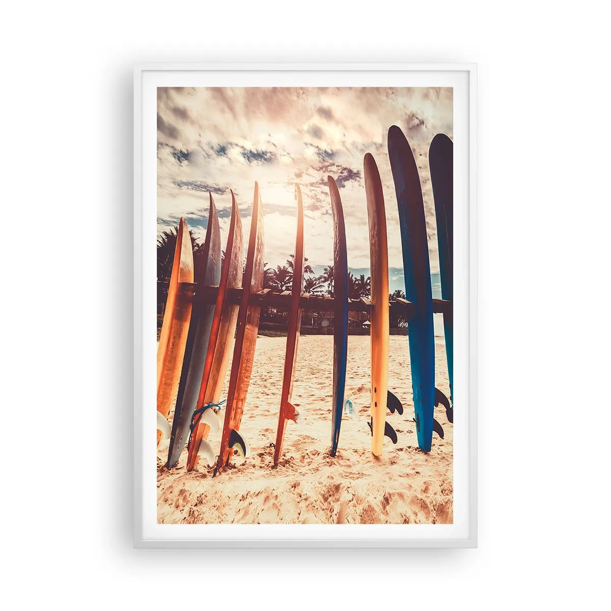 Pôster em moldura branca - Boa noite, até amanhã - 70x100 cm