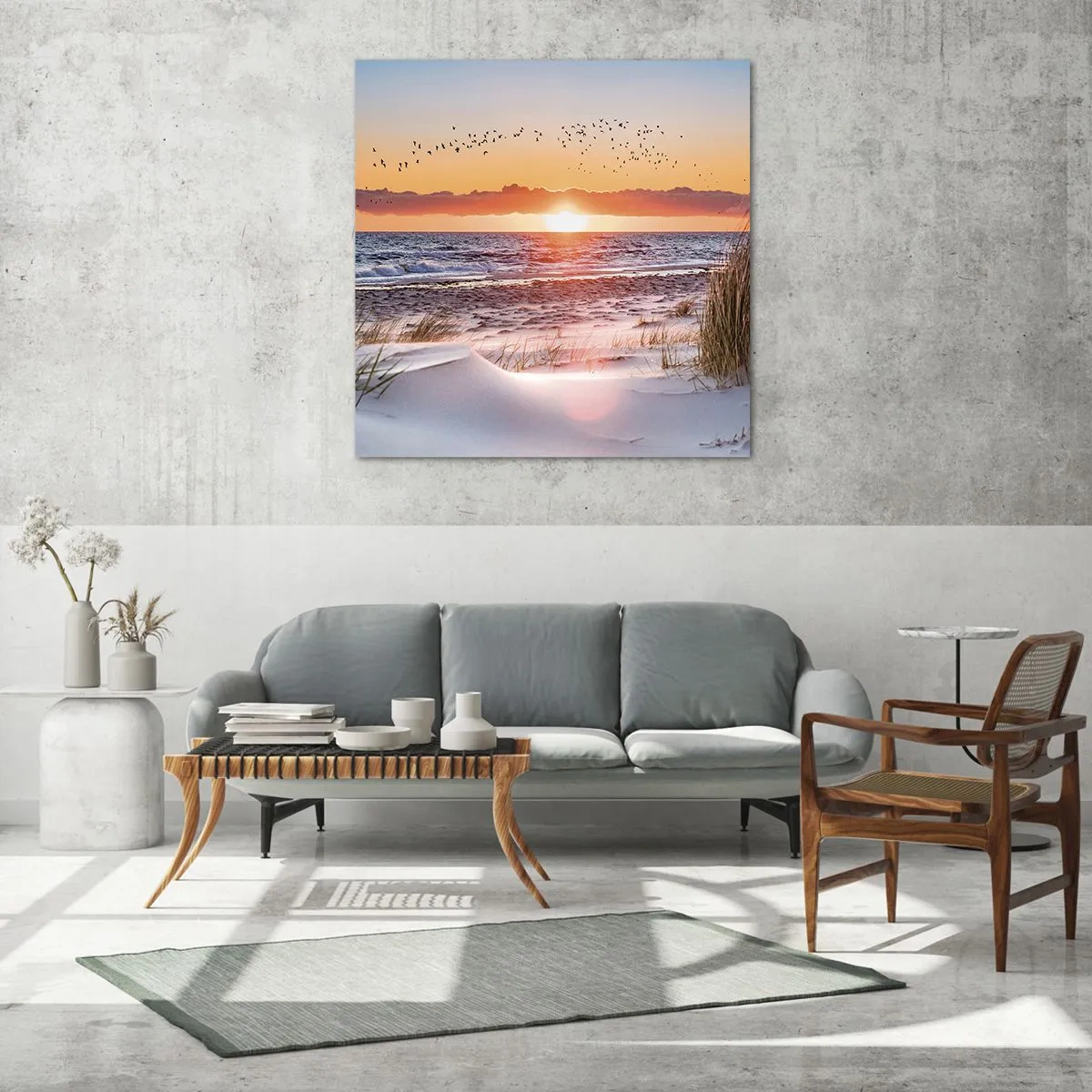 Quadro em vidro - Paisagem horizontal - 30x30 cm