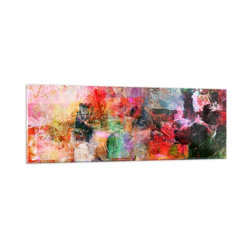 Quadro em vidro - Viagem rosa - 90x30 cm