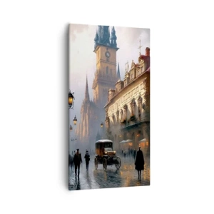 Quadro em tela - O encanto de uma noite em Praga - 55x100 cm